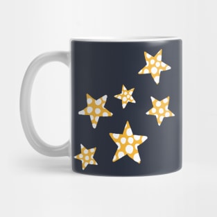 happy polka dot stars - orange Mug